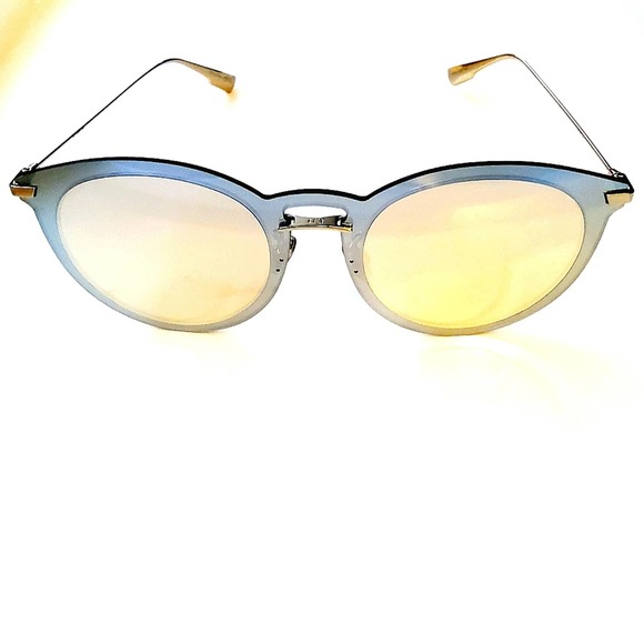 DIOR "ULTIMEF" 53MM SILVER & PINK ROUND AVIATOR SUNGLASSES 🕶 - Picture 1 of 8